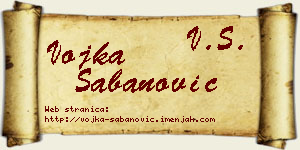 Vojka Šabanović vizit kartica